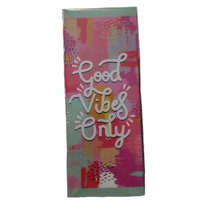 Good Vibes Only Abstract Art 4 PC Stationary Set Cover List Pad 2 Post Its Pen